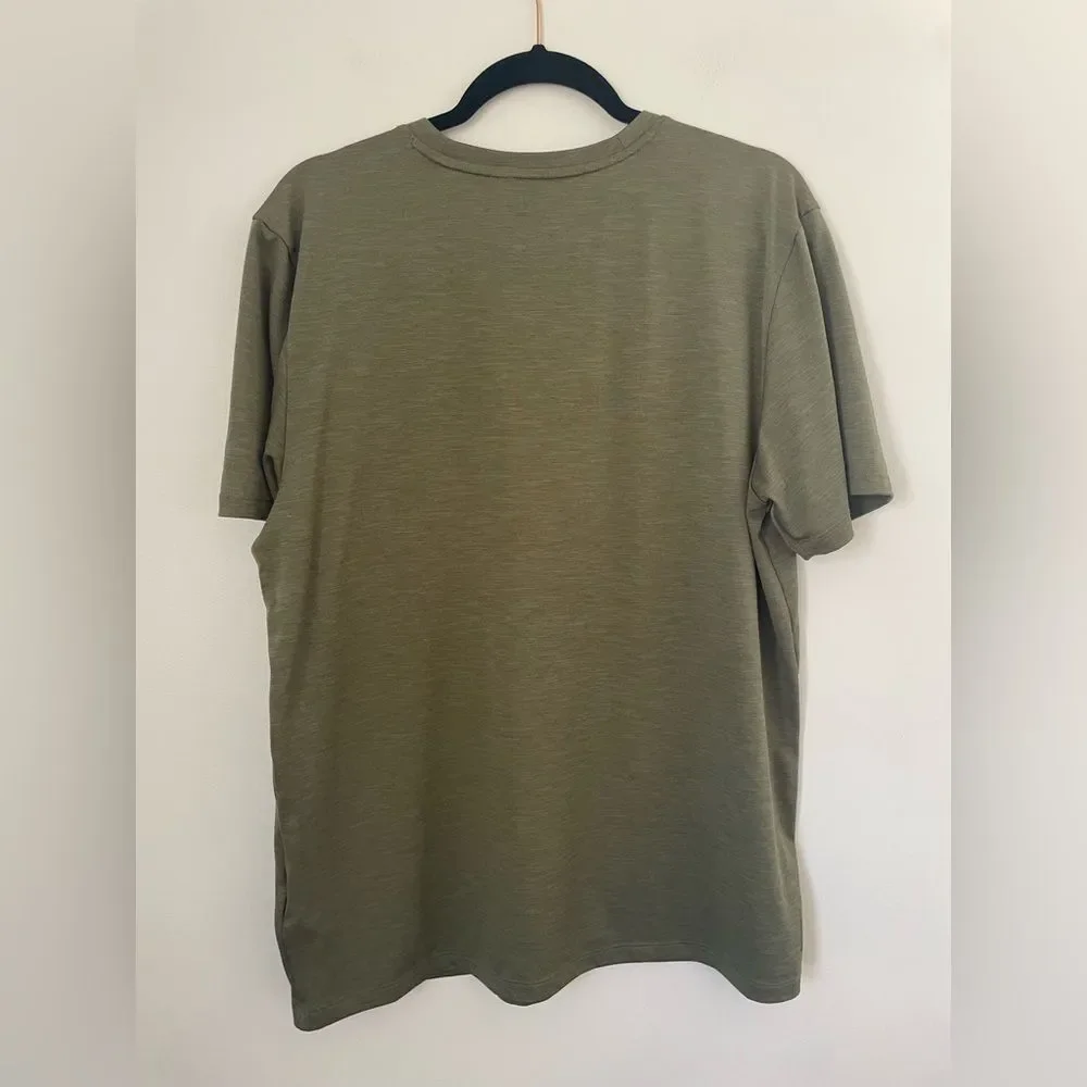 The North Face Shirt Men Green Flash Dry Performance Wicking Short Sleeve Large